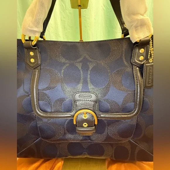 NWT - 2013 Coach Campbell Signature Metallic Izzy Satchel (F26241) - Picture 3 of 8